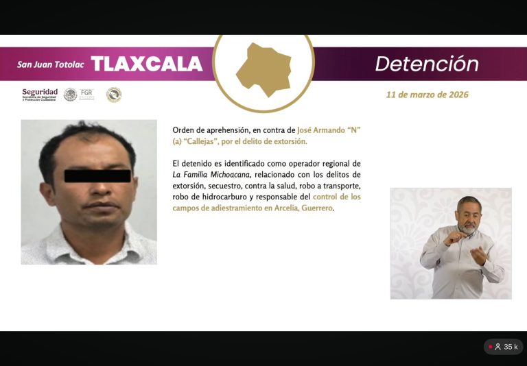 Harfuch destaca captura de  el <em>Callejas</em>, líder criminal en Arcelia